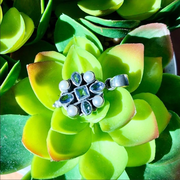 Vintage Pearl & Amethyst Sterling Silver Pendant - Picture 2 of 8